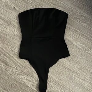 Shein Black Strapless Bodysuit Size S